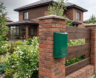 Почтовый ящик Модерн зеленый