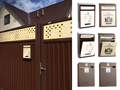 Почтовый ящик Элит дизайнерский с печатью рисунка №14