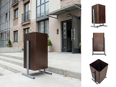 Урна уличная квадратная